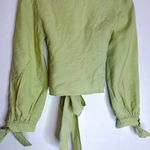 Princess Polly Alena Wrap Top in Sage Light Green Size US 2 Photo 10