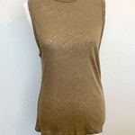 Free People NWOT Army Green Linen Bodysuit Tank S Photo 6