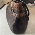 Renzo Costa Elegant Brown Leather Shoulder Bag with Tan Accents Photo 5