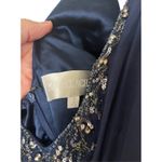 Mikael Aghal Silk Maxi Gown Blue Beaded Prom Formal Event Dress Size 0 Photo 14