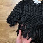 Alexis NWT  sheer black floral applique crop top Photo 4