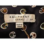 Equipment Navy Blue Moon & Star Print Silk Shirt Size Small Black Photo 2