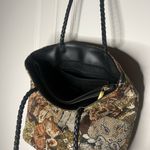 Vintage 1990s Tapestry Cat Tote Brown Photo 6