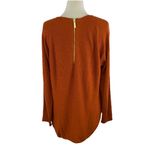 Michael Kors Size Large Back Zip Long Sleeve Long Sweater Orange Autumn Photo 3