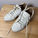 Giuseppe Zanotti  Women’s Frankie Embossed Leather Sneakers in White/Ivory Size 7 Photo 5