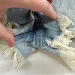 Gef France Light Acid Wash Distressed Skinny Fit Lepi Denim Shorts Size 6 Blue Photo 2