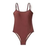 Kona Sol Brown Chain Link Medium Coverage Sew In Cups One Piece Swimsuit
Size‎ L (12-14) Photo 1