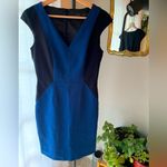ZARA  Blue & Black Colorblock Cocktail‎ Dress Photo 1