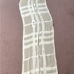 Burberry Butter Yellow Silk Sheer Textured Check Scarf Photo 6