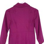 Vintage 70's Purple Dress Faux Fur Bodice Long Sleeve Felt Collared Berry Jewel Photo 3