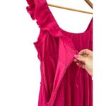 Victoria Dunn Folly Gauzy Pink Tiered Ruffled Sleeve Maxi Dress Size‎ Medium Photo 7