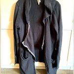 XCVI  Women's Black Cardigan Sweater Jacket 100% Cotton Size Medium Photo 0