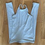 Wilfred Free  Leila Jumpsuit Dune Blue Medium High Neck Open Back Yoga Onesie Photo 6