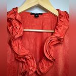 BCX  Y2K Office Siren Blouse. Size: Medium. Color: Orange. Photo 1