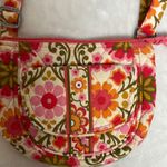 Vera Bradley Folkloric Lizzy Saddle Bag Crossbody Bag Travel Pink Yellow Retro Photo 2