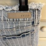 Cello Stripped Jean Shorts Photo 2