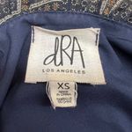 Anthropologie DRA Geometric Print V-neck Blouse Navy Blue Size XS Photo 6