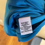 Signature By Sangria Halter Satin Peacock Teal Bodycon Cocktail Dress 14 XL Blue Photo 10