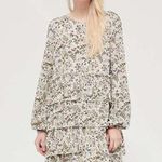 Urban Outfitters UO Floral Rachele Tiered Ruffle Long Sleeve Boho Dress S Photo 0