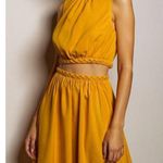 Sézane  Abella Linen-Blend Blouse, Yellow, FR36/US4 Photo 0