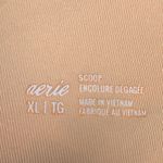 Aerie Floral Printed Ruffle Scoop Bikini Top in Apricot Wash XL NWT Photo 5