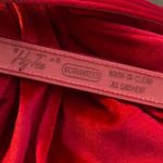 Vintage 80s Velvet Dress Belted A Line Ruched Puff Sleeve Hot Pink Womens XS Photo 8