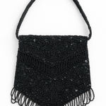 Vintage Mademoiselle Handmade Beaded Black Evening Bag Hong Kong Purse Photo 0