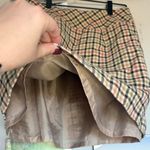 Ann Taylor  size 4 four Burberry style plaid mini skirt with buttons on the side Photo 5