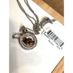 Fine Silver Plated Heart Pendant Necklace With Two Photo 4