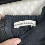 Abercrombie & Fitch Black Emerson Linen Blend Pleated Sleeveless Mini Dress Photo 2