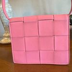 Bottega Veneta Pink Leather Crossbody Bag Suede Lining Snap Closure Photo 9