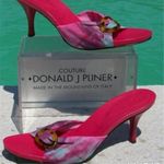 Donald Pliner Mesh Elastic Leather Shoe New Pink Multi Tie Dye NWT $225 Sandal Size 7.5 Photo 3