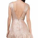 Tobi Vina sequined blush skater dress size S Photo 4