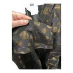 Modcloth NWT  Golden Record Party Wrap Dress XS Black Gold Tie Waist Retro Chic Photo 3