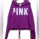 PINK - Victoria's Secret Victoria's Secret Pink Fleece Cropped Cinched Campus Sweatshirt Hoodie NWT Photo 0