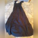 Quince NWT Smocked Midi Dress Black Women's Size XS (100% Organic Cotton) Photo 5