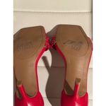 Red Square Toe Braided Chain Ankle Strap Stiletto Heels Women's Size 8 Photo 6