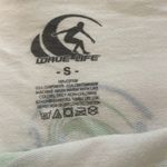 WAVE LIFE WOMEN SIZE SMALL WHITE BLUE SWEAT SHIRT 100% cotton sweater sporty Photo 2