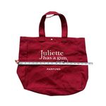 JULIETTE HAS A GN Iconic Red Canvas Tote Bag NEW NWOT Photo 4