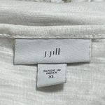 J. Jill White and Tan Embroidered Bohemian Milk Maid Renaissance Blouse XL Photo 6