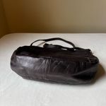 Vintage 90s Brown Genuine Leather Shoulder Bag Boho Festival Crossbody Purse Photo 7