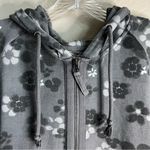Envy’s Closet The Hallie Grey Floral Zip Up Hooded Sweater Gray Size XS Photo 6