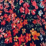 ZARA  Womens Micro Pleated Floral Detail Puff Sleeve Ruffled Dress Size Medium Photo 6