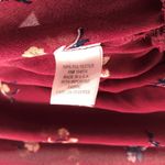 Slate + Willow Womens Top Blouse Sheer Gathered Waist Floral Red XS Photo 3