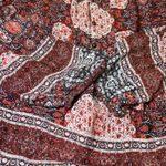 Lucky Brand  Peasant Blouse Womens Small Red Pink Floral Boho Lightweight Chic Photo 7