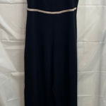 Boutique Europa women's black textured knit cotton stretch wide leg jumpsuit 18 Photo 0