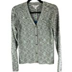 Market & Spruce Womens V-Neck Button-Up Cardigan Sweater Marled Gray M Photo 0