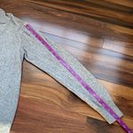 Silk Cashmere Moda International V Neck Collared Lightweight Shirt Gray Size M Photo 6