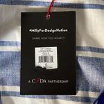 Milly NWT  Italia‎ Capri Royal Blue Pleated Striped Dress. Size 12 Photo 7