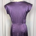 Suzy Chin for Maggy Boutique Silk blend Satin Sheath Dress Purple Size 6 Photo 12